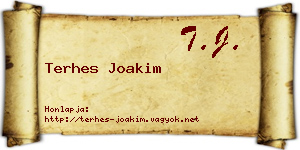 Terhes Joakim névjegykártya